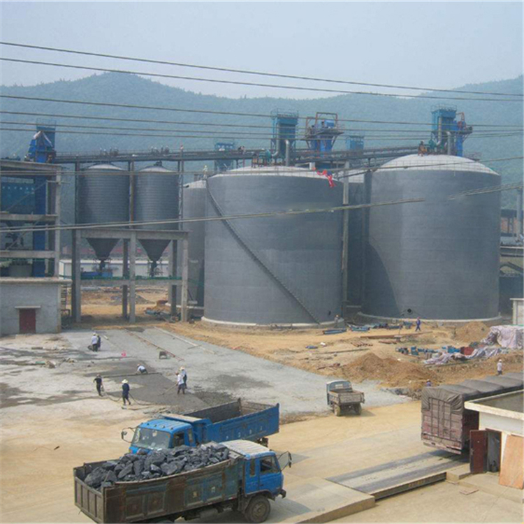 天津水泥钢板仓2座3000吨青岛项目进入施工